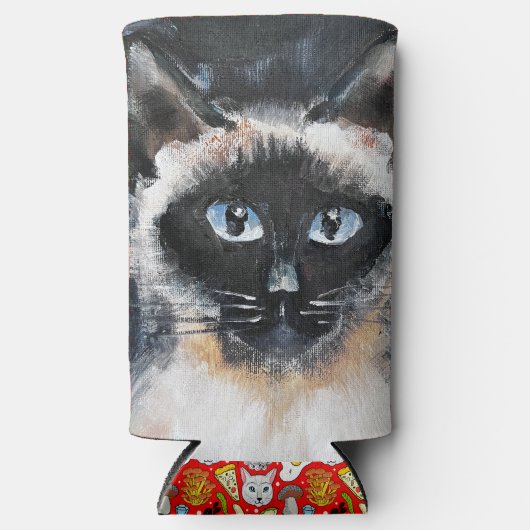 Siamese cat スリム缶クーラー (正面)