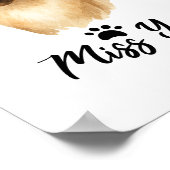 Siamese Cat 恋しく思 with Word  You ポスター (角)