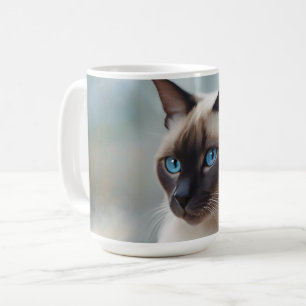 Siamese Cat 749デジタルアート コーヒーマグカップ