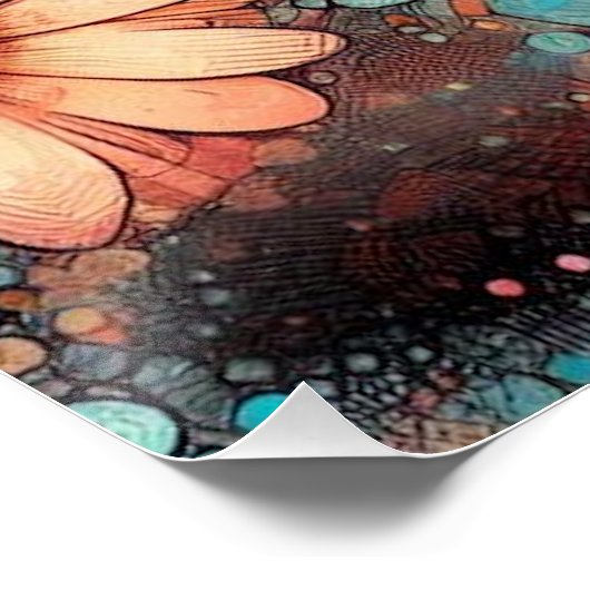 siamese cat and flowers ポスター (コーナー)