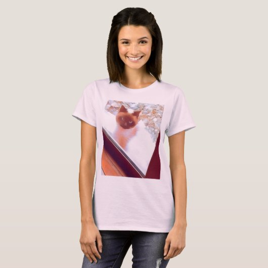 Siamese cat art tシャツ (正面フル)