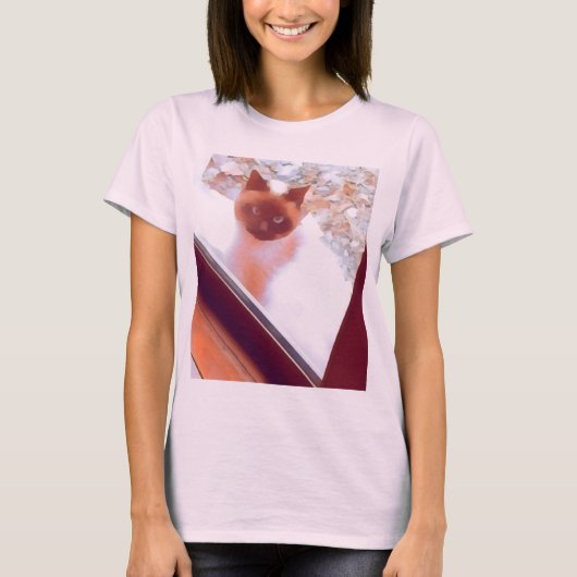 Siamese cat art tシャツ (正面)