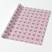 Siamese Cat Birthday Gift Wrapping Paper in Pink ラッピングペーパー (アンロールド)