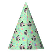 Siamese Cat Birthday Party Hat Green パーティーハット (裏面)