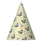 Siamese Cat Birthday Party Hat Yellow パーティーハット (左)