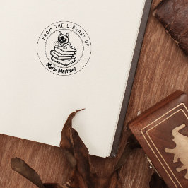 Siamese Cat, Book From The Library of ラバースタンプ