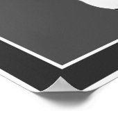 Siamese Cat Butterfly Black And White Poster ポスター (角)