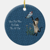 Siamese Cat Butterfly Your Photo Cuteオーナメント セラミックオーナメント (裏面)