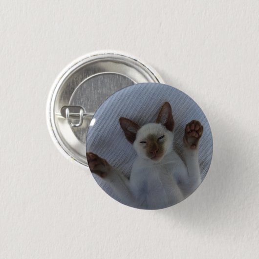 Siamese cat button 缶バッジ (正面&裏面)