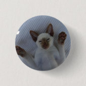Siamese cat button 缶バッジ (正面)