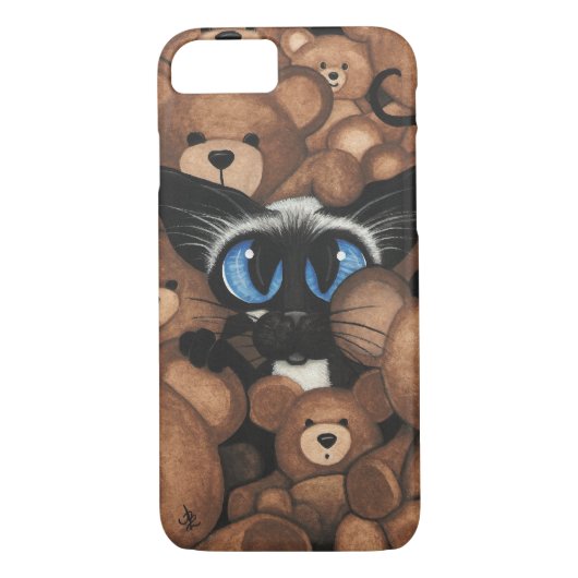 Siamese Cat by BiHrLe iPhone 7ケース Case-Mate iPhoneケース (裏面)