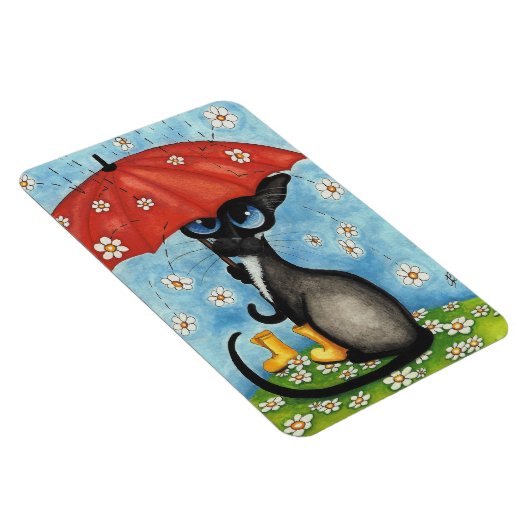 Siamese Cat by BiHrLe Magnet マグネット (右側)