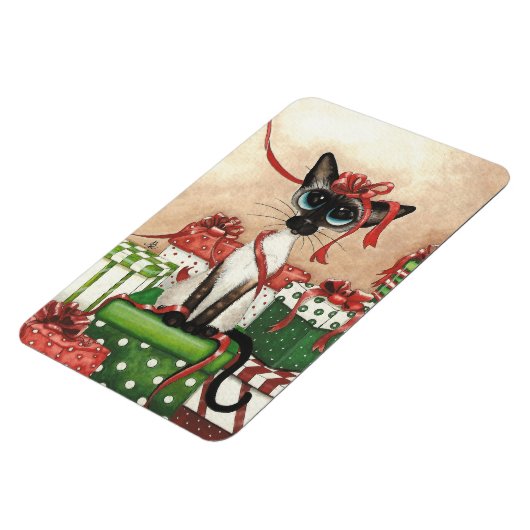 Siamese Cat by BiHrLe Magnet マグネット (左側)