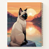 Siamese Cat by Lake ノートブック (裏面)