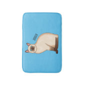 Siamese cat cartoon illustration  バスマット (正面縦)