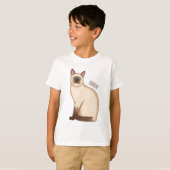 Siamese cat cartoon illustration  tシャツ (正面フル)