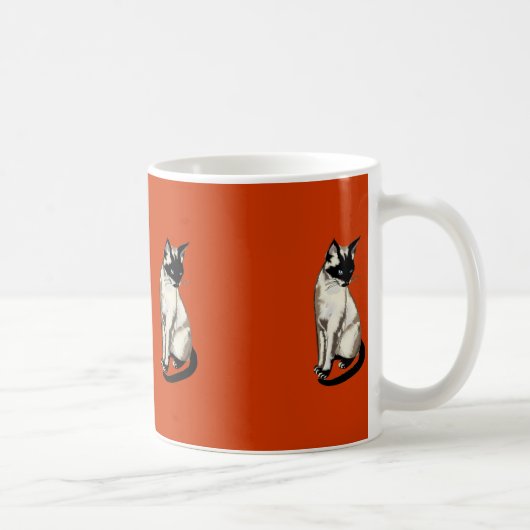 Siamese Cat Cartoon Kids Gift Mug コーヒーマグカップ (右)
