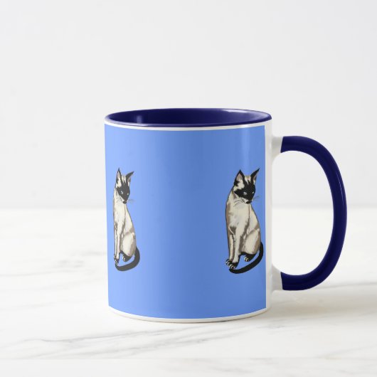 Siamese Cat Cartoon Kids Gift Mug マグカップ (右)