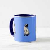 Siamese Cat Cartoon Kids Gift Mug マグカップ (正面左)