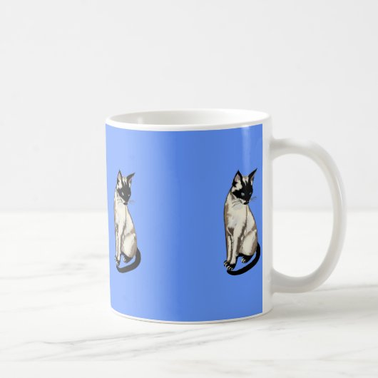 Siamese Cat Cartoon Kids Gift Mug マグカップ (右)