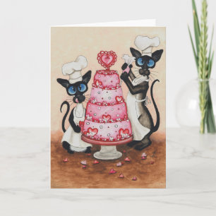 Siamese Cat Chefs by BiHrLe Card カード