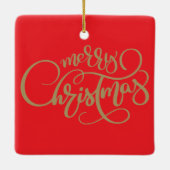 Siamese Cat Christmasをテーマ セラミックオーナメント (裏面)