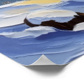 Siamese Cat Christmas Boat Holiday ポスター (角)