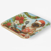Siamese Cat Christmas themed for Cat Lover ペーパープレート (傾斜あり)