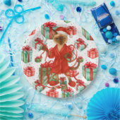Siamese Cat Christmas themed for Cat Lover ペーパープレート (パーティー)