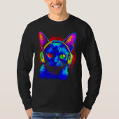 Siamese Cat DJ Music Tシャツ (正面)