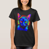 Siamese Cat DJ Music Tシャツ (正面)