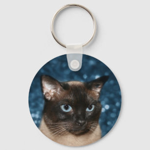 Siamese cat face キーホルダー