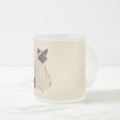 Siamese Cat Frosted Glass Mug フロストグラスマグカップ (正面右)