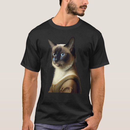 Siamese Cat Funny Masterpiece Tシャツ (正面)