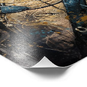 Siamese Cat in Armor フォトプリント (角)