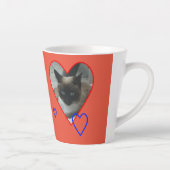 Siamese Cat in Data Cust.オレンジレッドラテマグ カフェラテマグ (右)