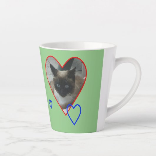 Siamese Cat in Data Cust.グリーンラテマグ カフェラテマグ (右)