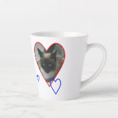 Siamese Cat in Data Cust.ホワイトラテマグ カフェラテマグ (右)