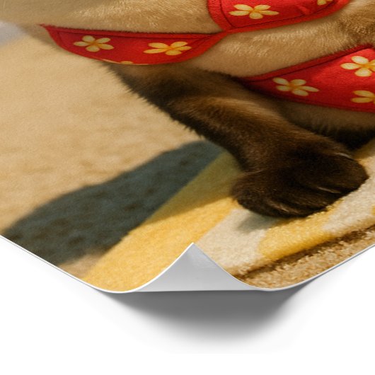 Siamese Cat is glam in the sun ポスター (角)