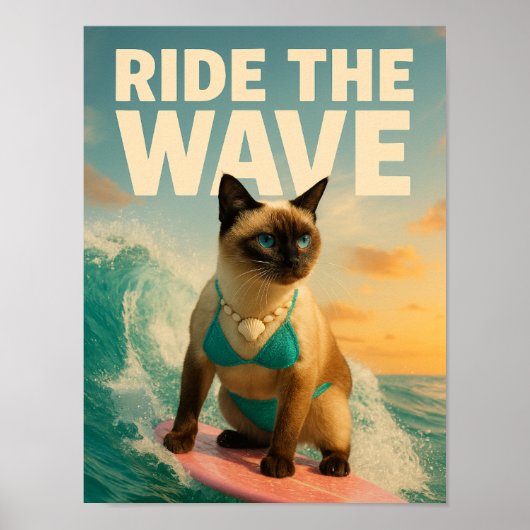 Siamese Cat is surfing  ポスター (正面)