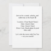 Siamese Cat is surfing catch me if you can 招待状 (裏面)