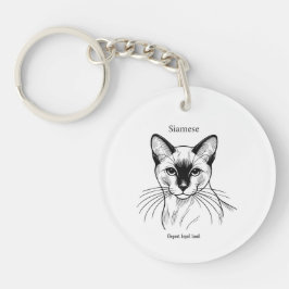 Siamese Cat Keychain – Elegant. Loyal. Loud. キーホルダー