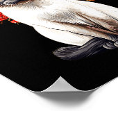 Siamese Cat Lover Floral Heart Valentines Day  ポスター (角)