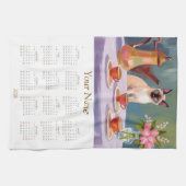 Siamese Cat Lovers 2026 Tea Towel Calendar  キッチンタオル (横)