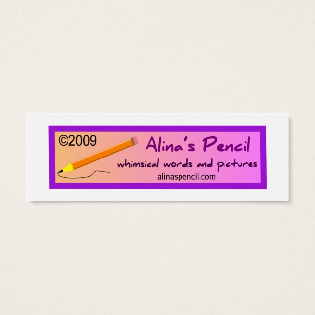 Siamese Cat Mini Bookmarks （紫） (裏面)