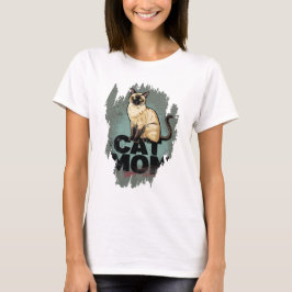 Siamese Cat Mom: Pawsitively Adorable Tシャツ