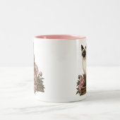 Siamese Cat Monogram Mug ツートーンマグカップ (中央)