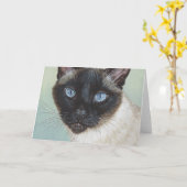 Siamese Cat Murphy カード (黄色い花)