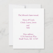 Siamese Cat New Address Announcementノートカード ノートカード (裏面)