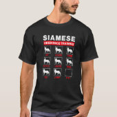 Siamese Cat Obedience Training Funny Kitten Lover Tシャツ (正面)